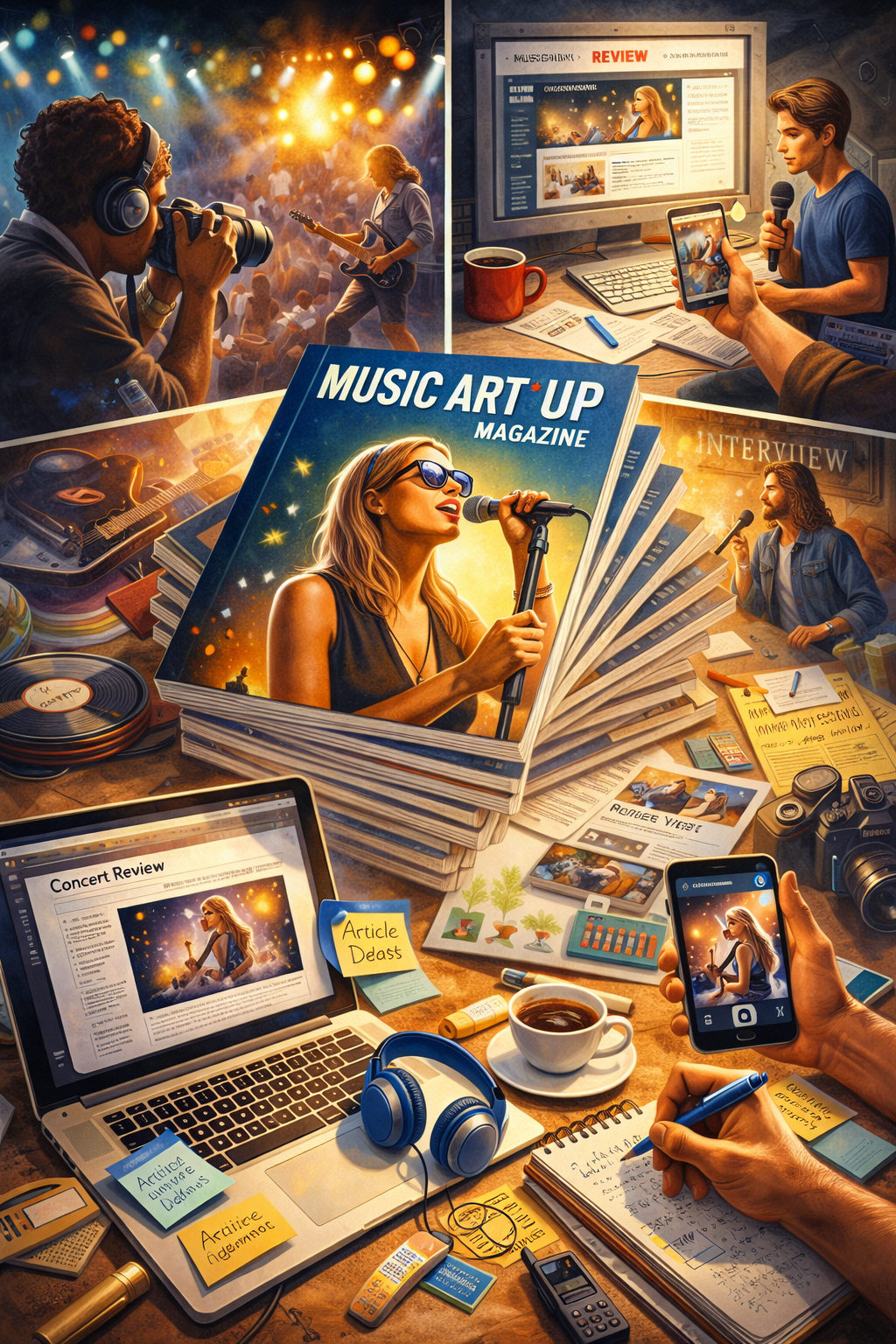 Illustration Music Art Up